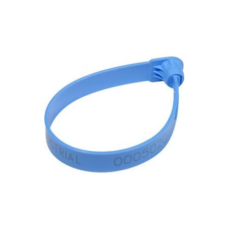 Cambridge Security Seals GEC 153; Plastic Truck Seal, 7-1/2"L, 60 Lb. Break Strength, Blue, 100/Pack PTS13534